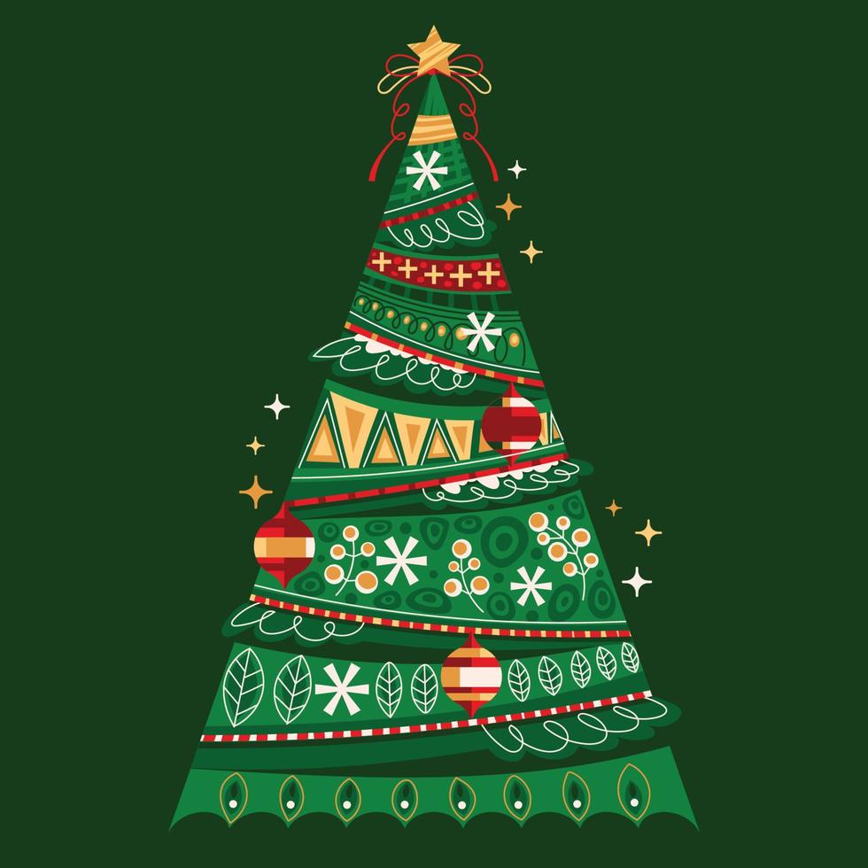 Beautiful Abstract  Christmas Tree Concept vector