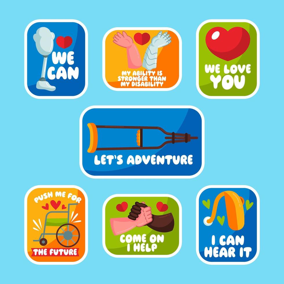 care for persons with disabilities in various ways vector
