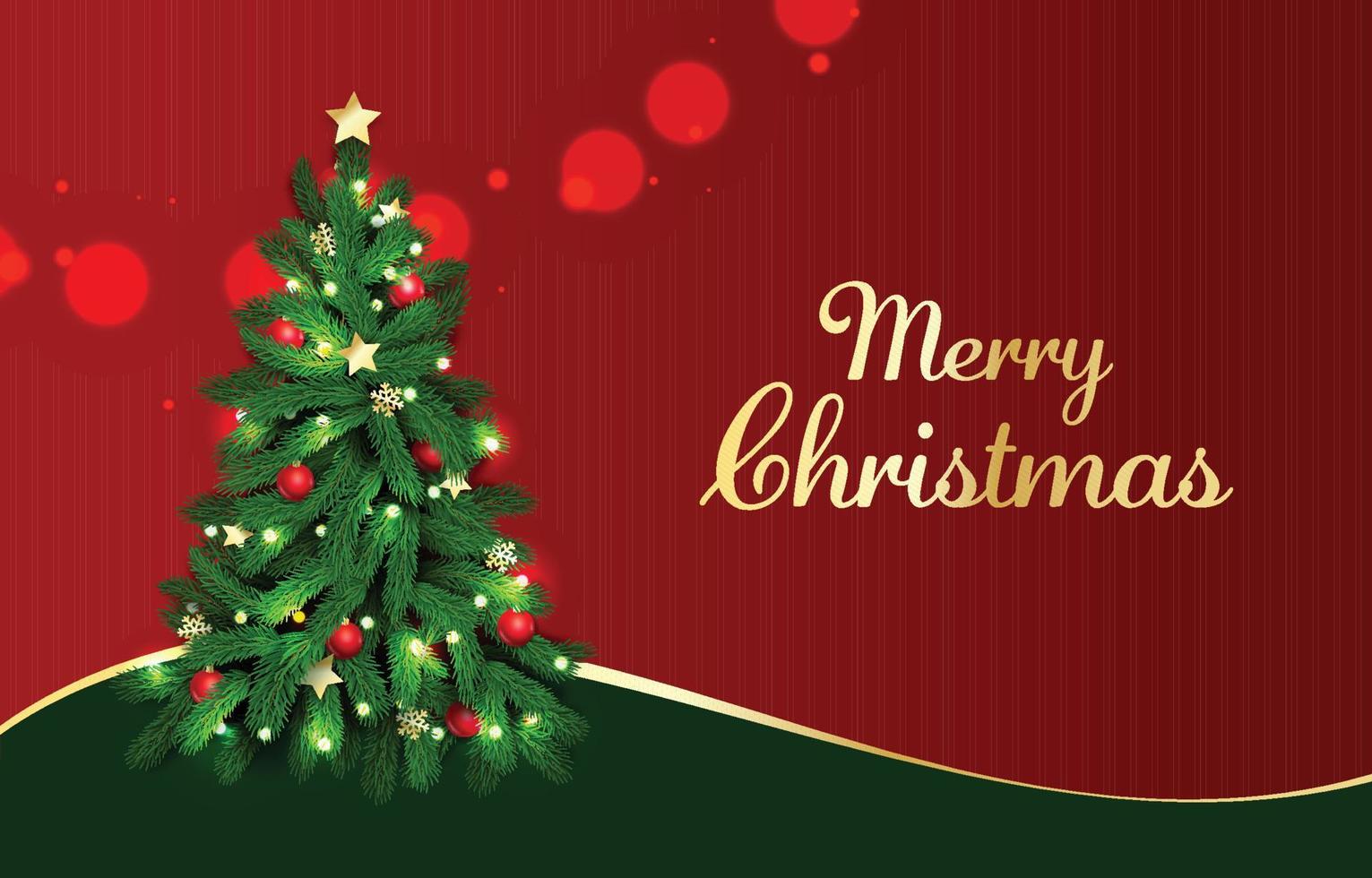 Realistic Christmas Tree Background vector