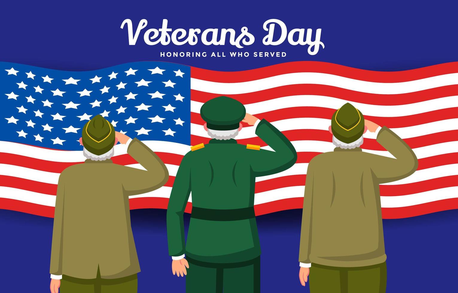 Honoring Our Veterans For Their Sacrifices vector