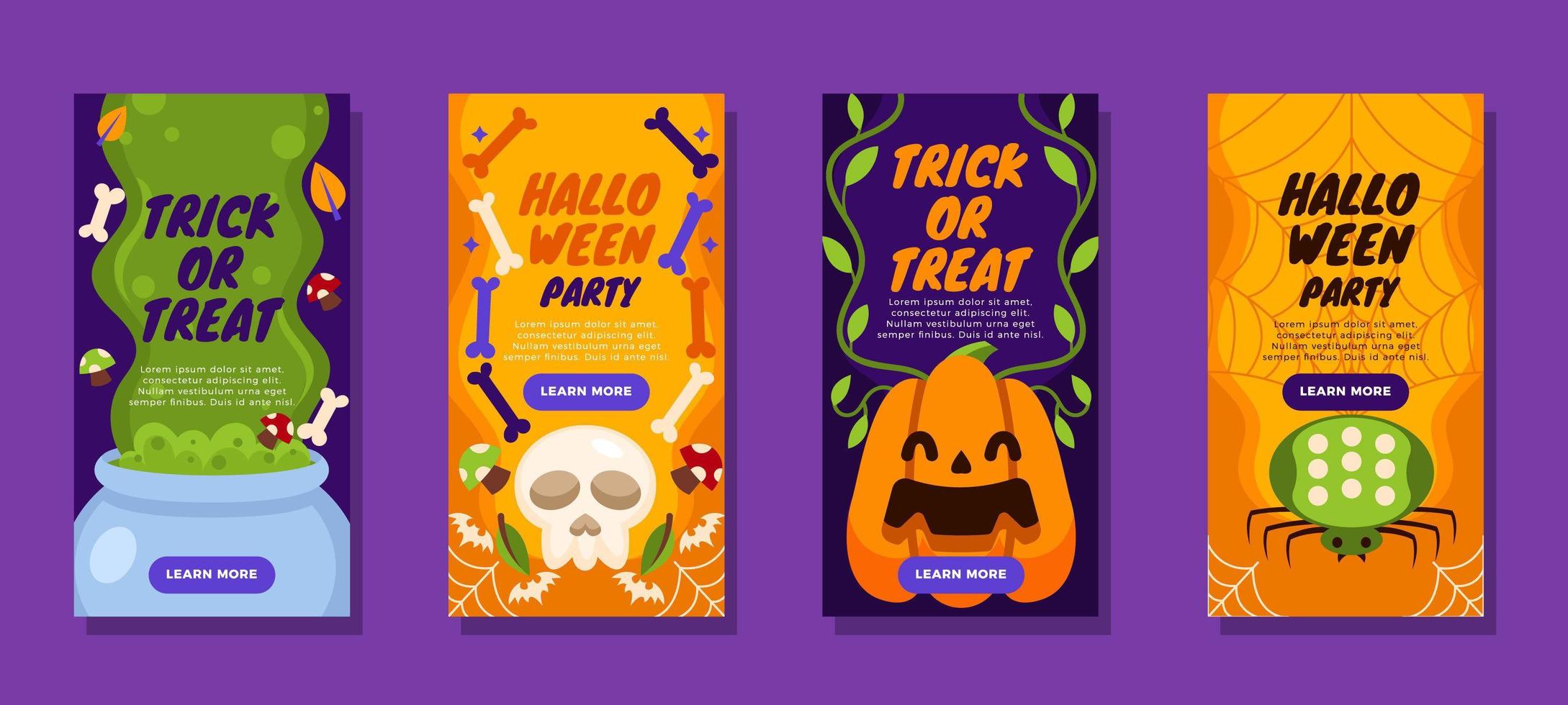 plantilla de redes sociales de fiesta de halloween vector