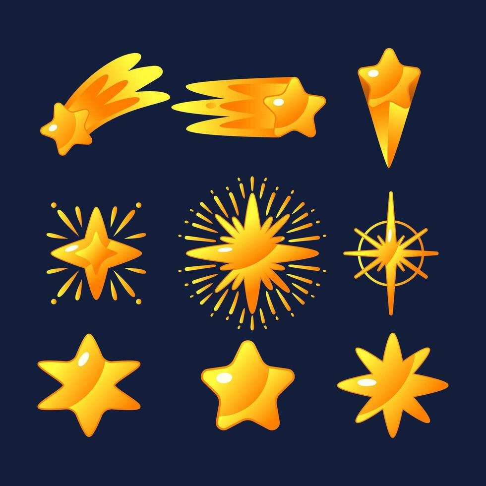 Variety Star Icons Collection vector