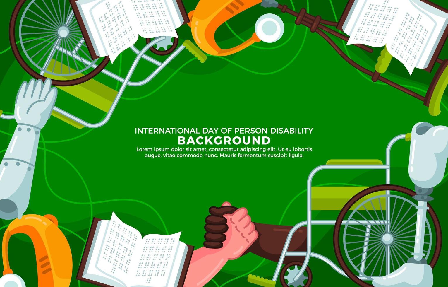 Elements of Disabilities Background vector