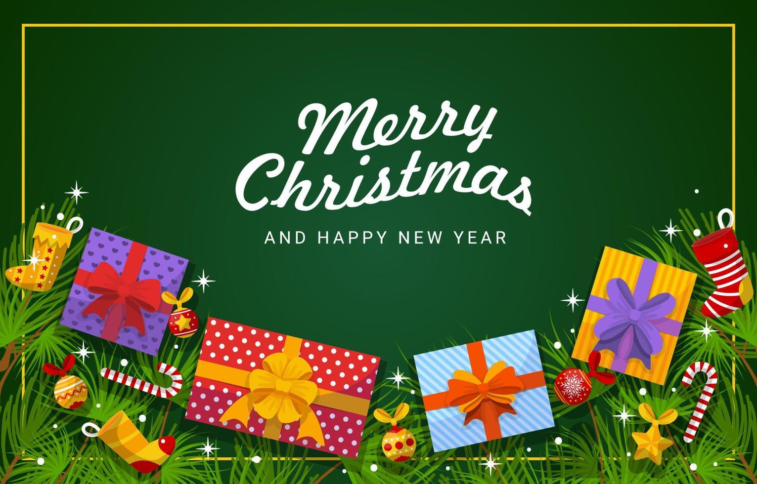 Christmas Gift Background Concept vector