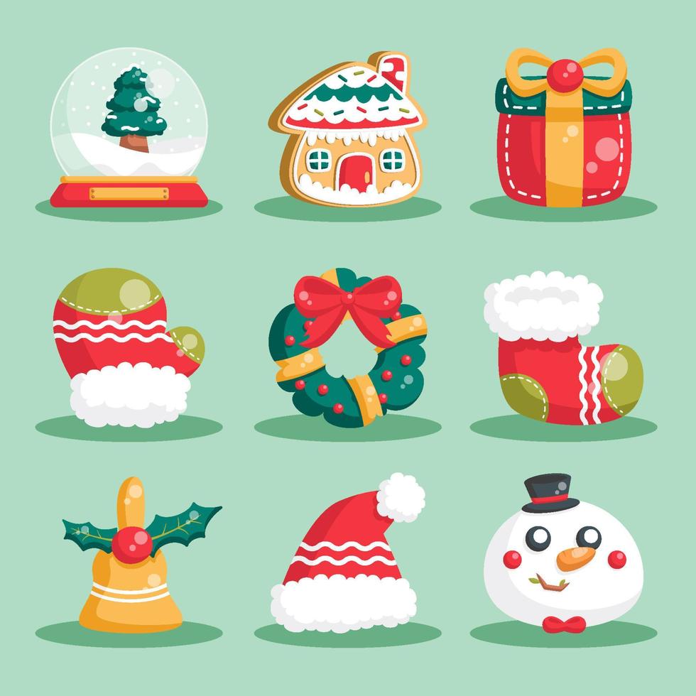 Christmas Item set vector