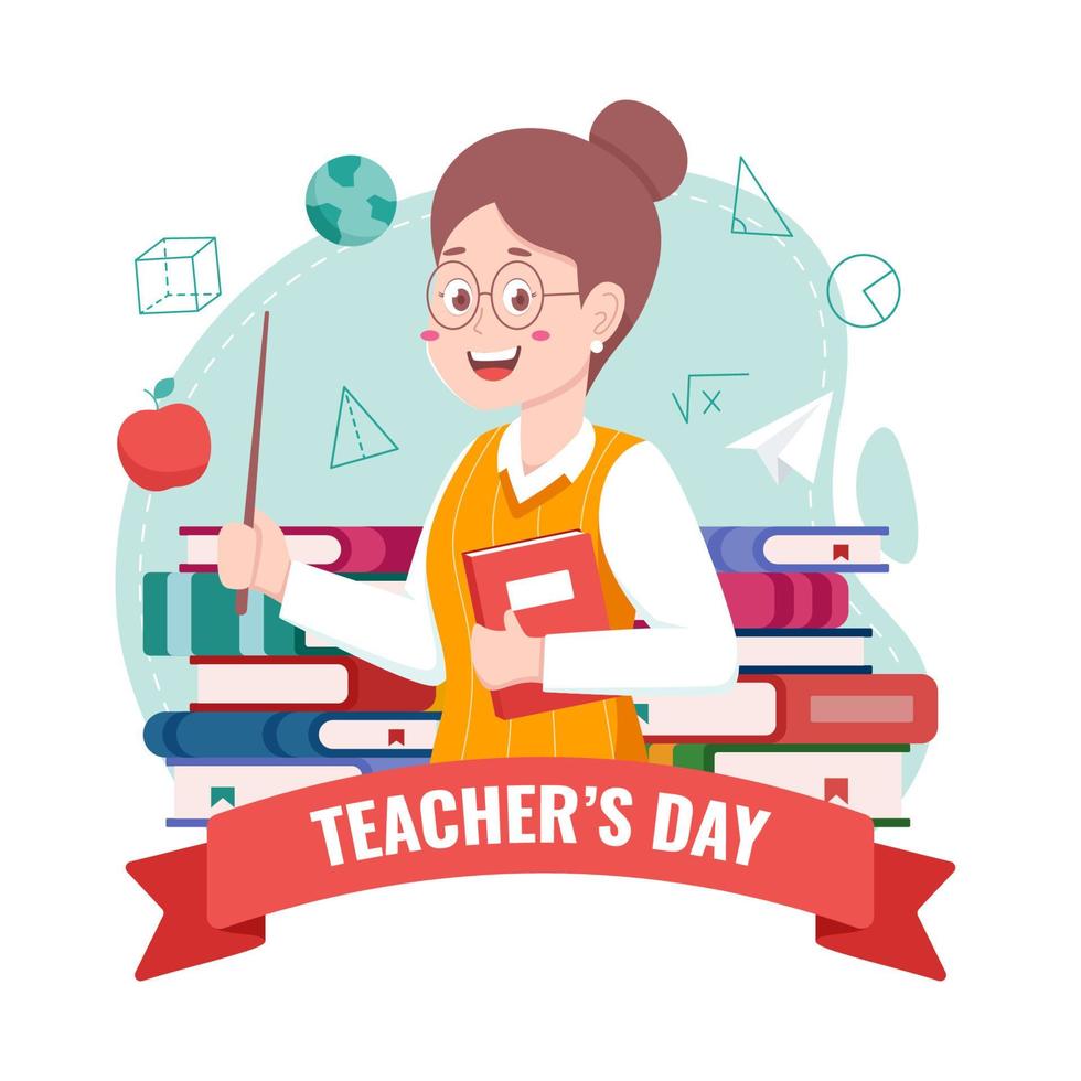 Happy Teacher's Day Design vector