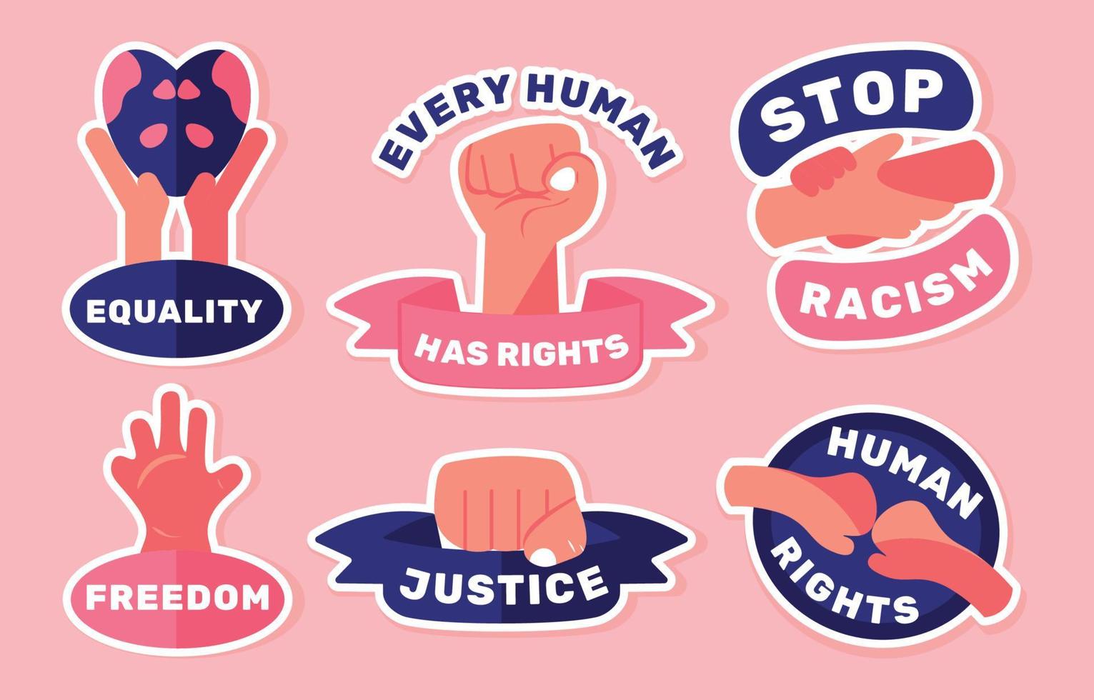 Human Rights Campaign Sticker Pack vector