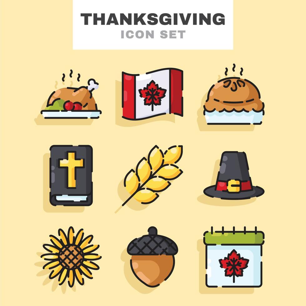 Thanksgiving Icon Set vector
