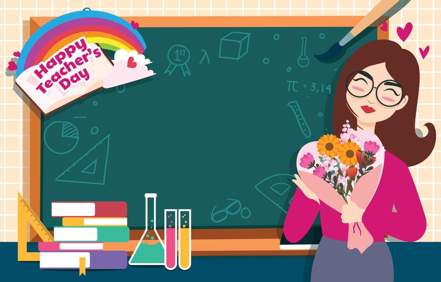 Happy Teachers Day Background vector