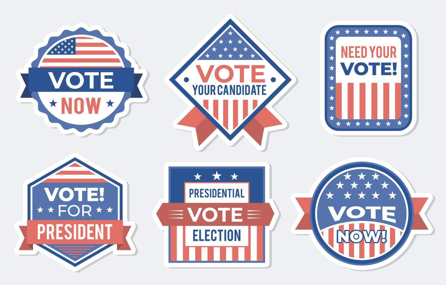 US Election Label Collection vector