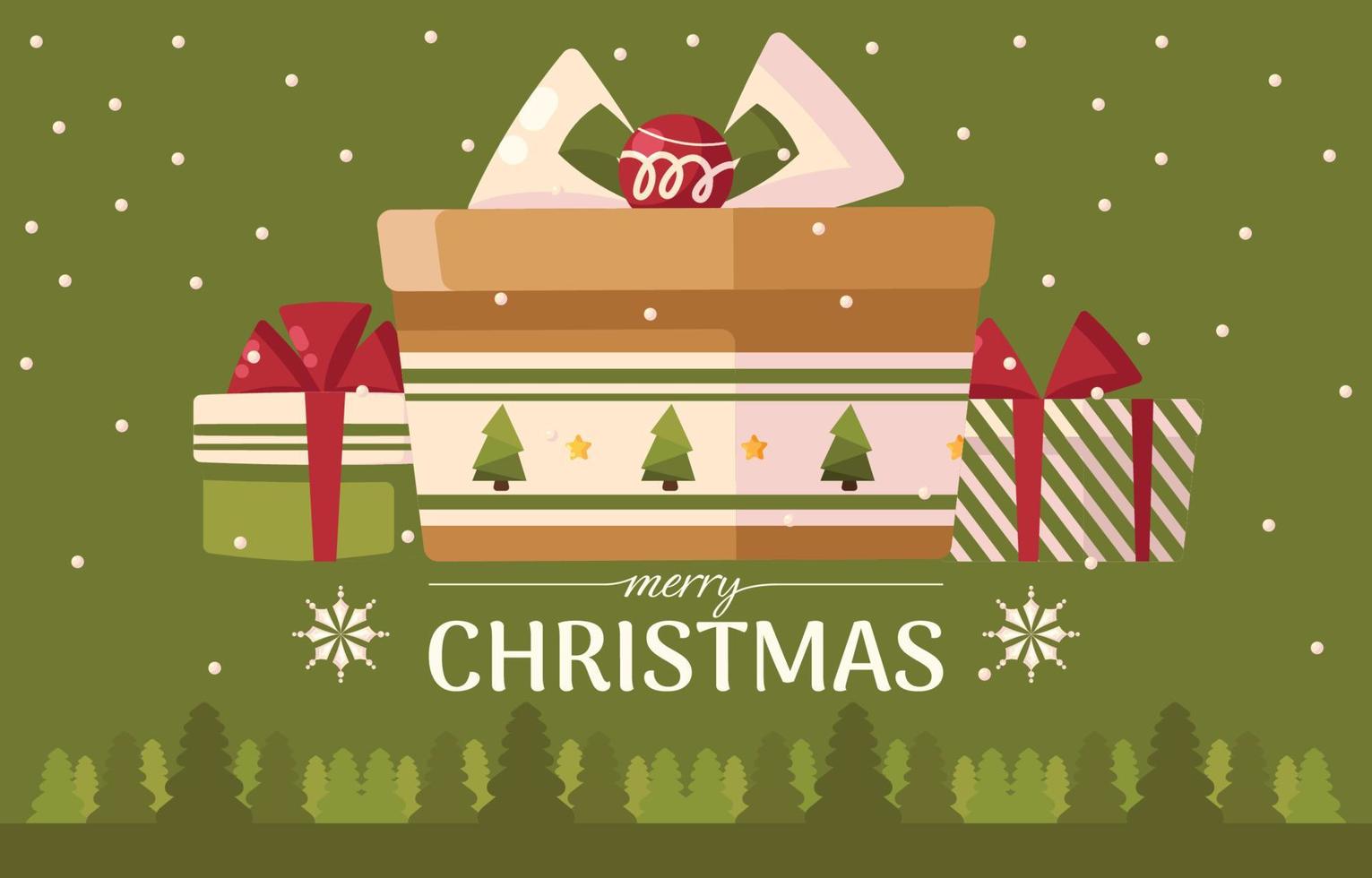 Christmas Gifts Background vector