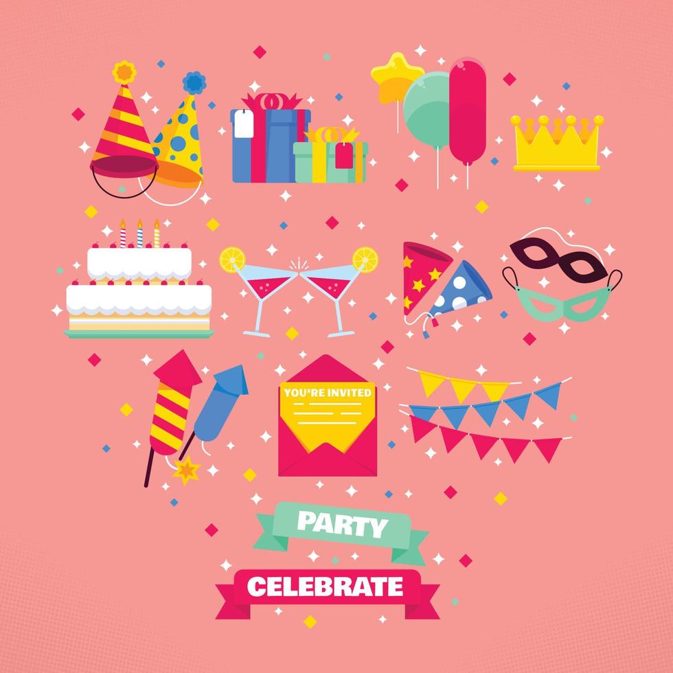 Party Elements Set vector