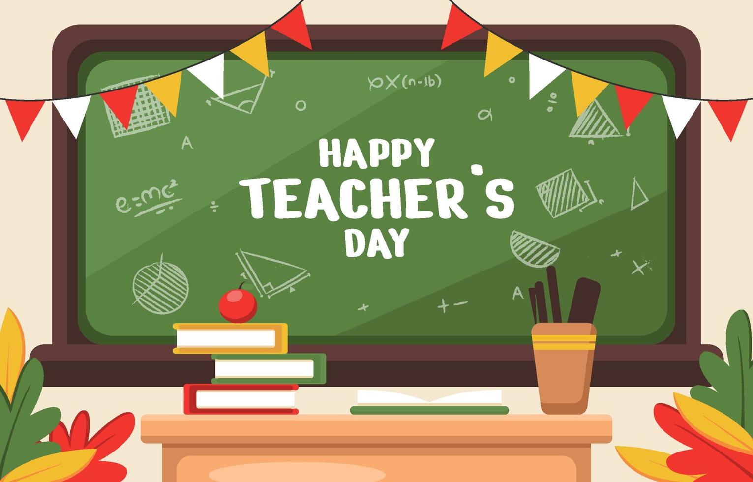 Happy Teachers Day Background vector