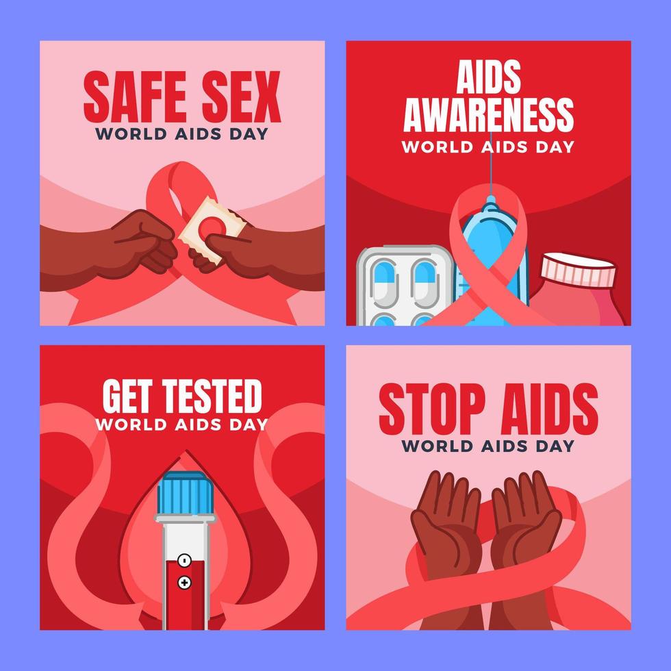 tarjeta de felicitación para celebrar el día mundial del sida vector