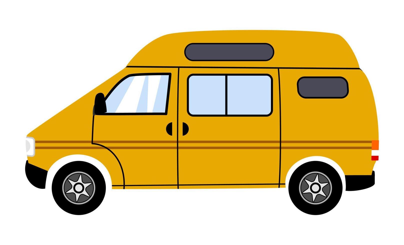 Touring and Adventure Campervan Motor Vehicle vector