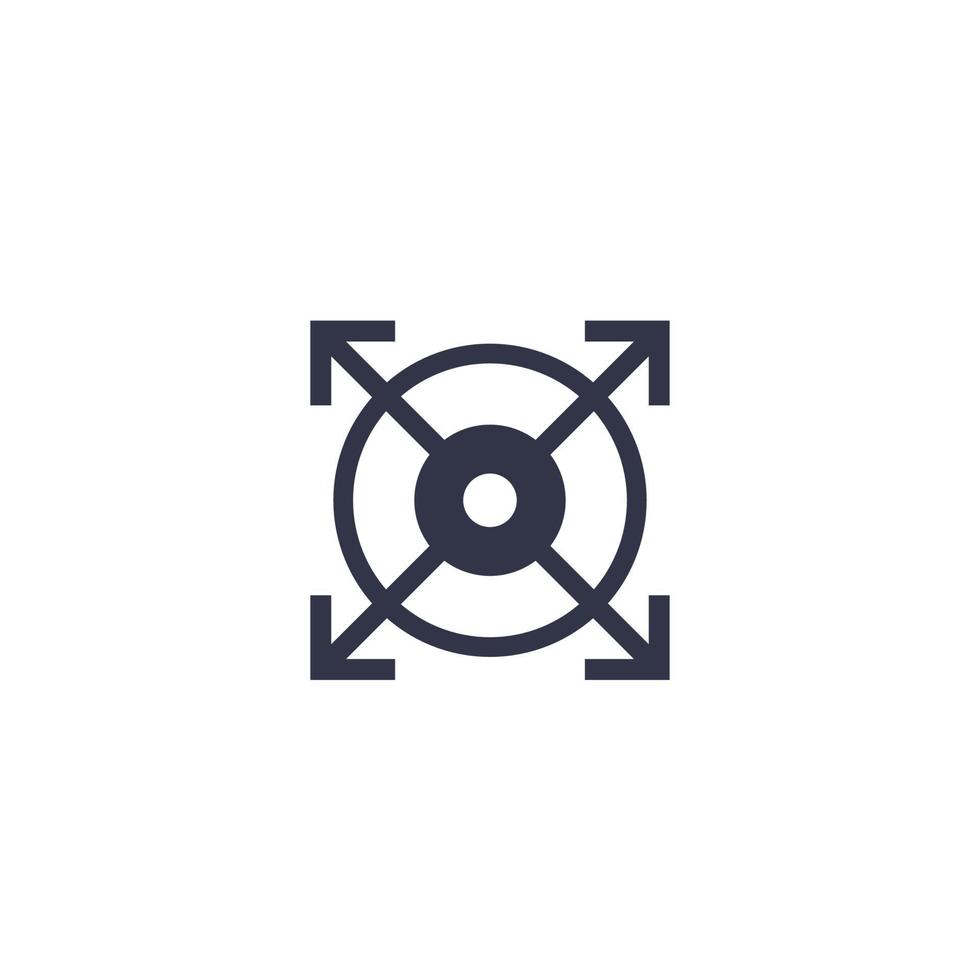 expand, increase icon vector