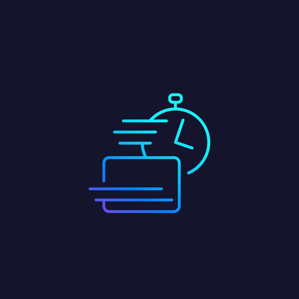 fast payments, vector linear icon