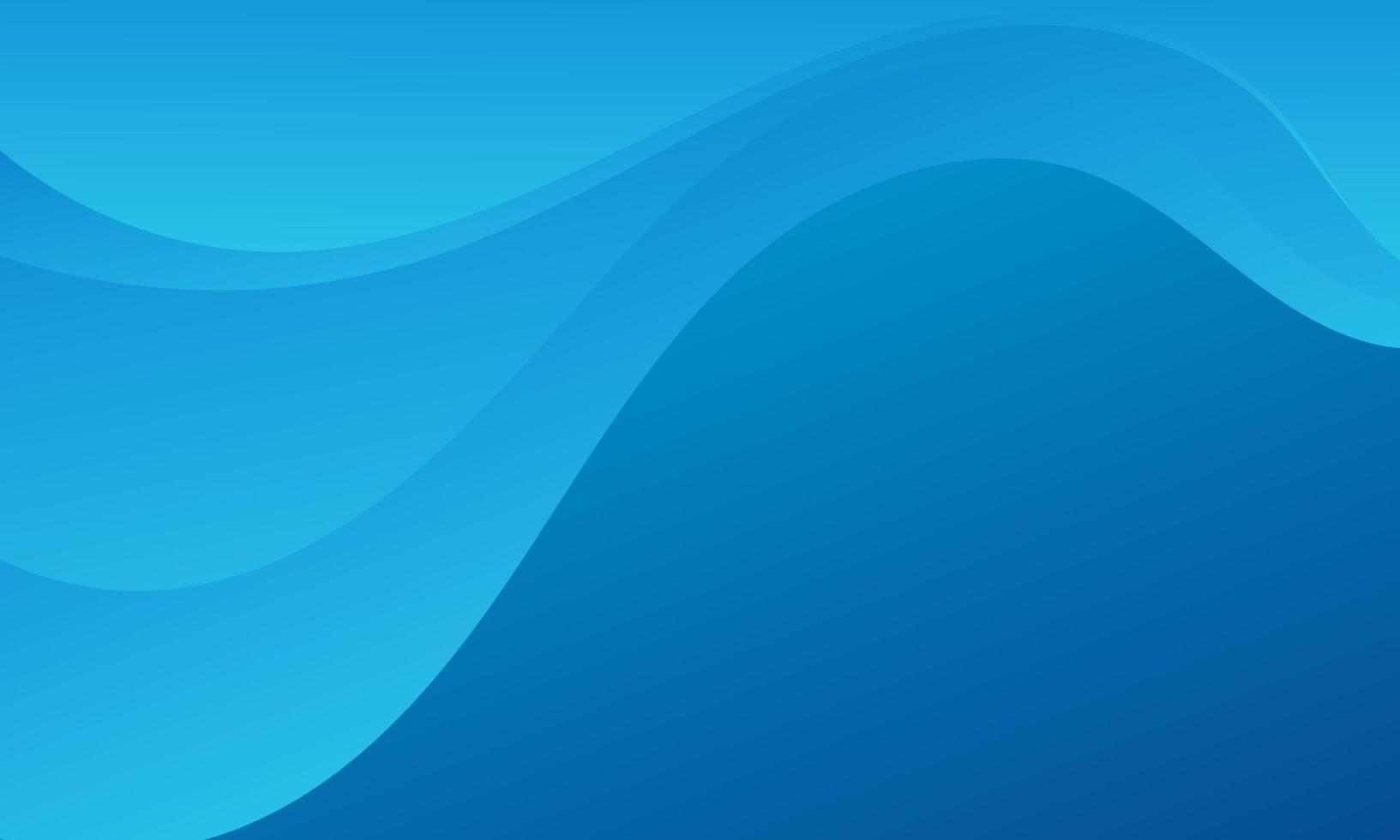 Abstract Blue Fluid Wave Background vector