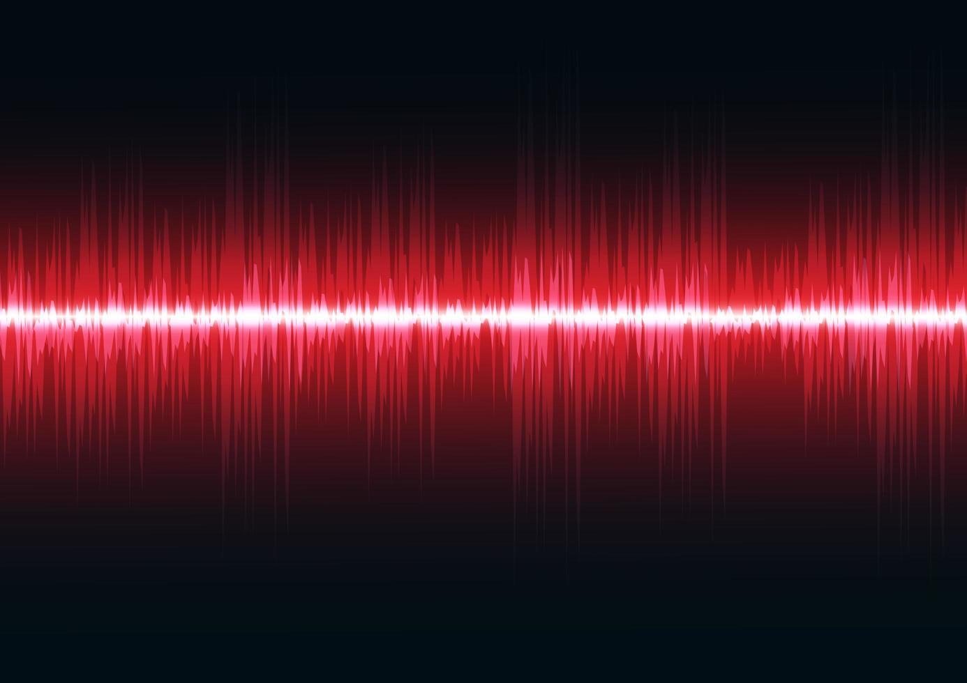 Sound waves dark red light. Abstract technology background. vector