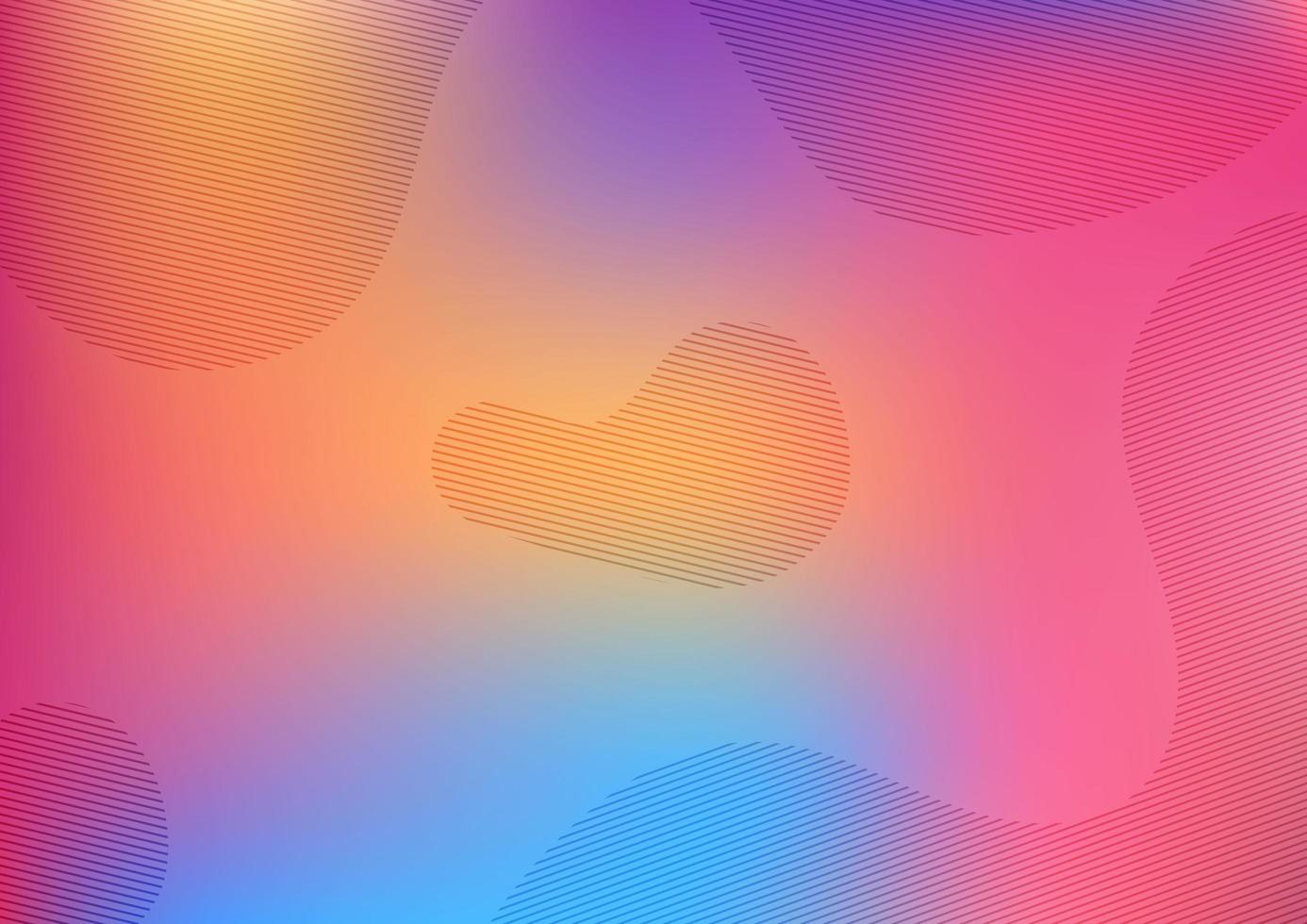 Abstract modern colorful waves curved lines background with copy space for text. Minimal style. vector