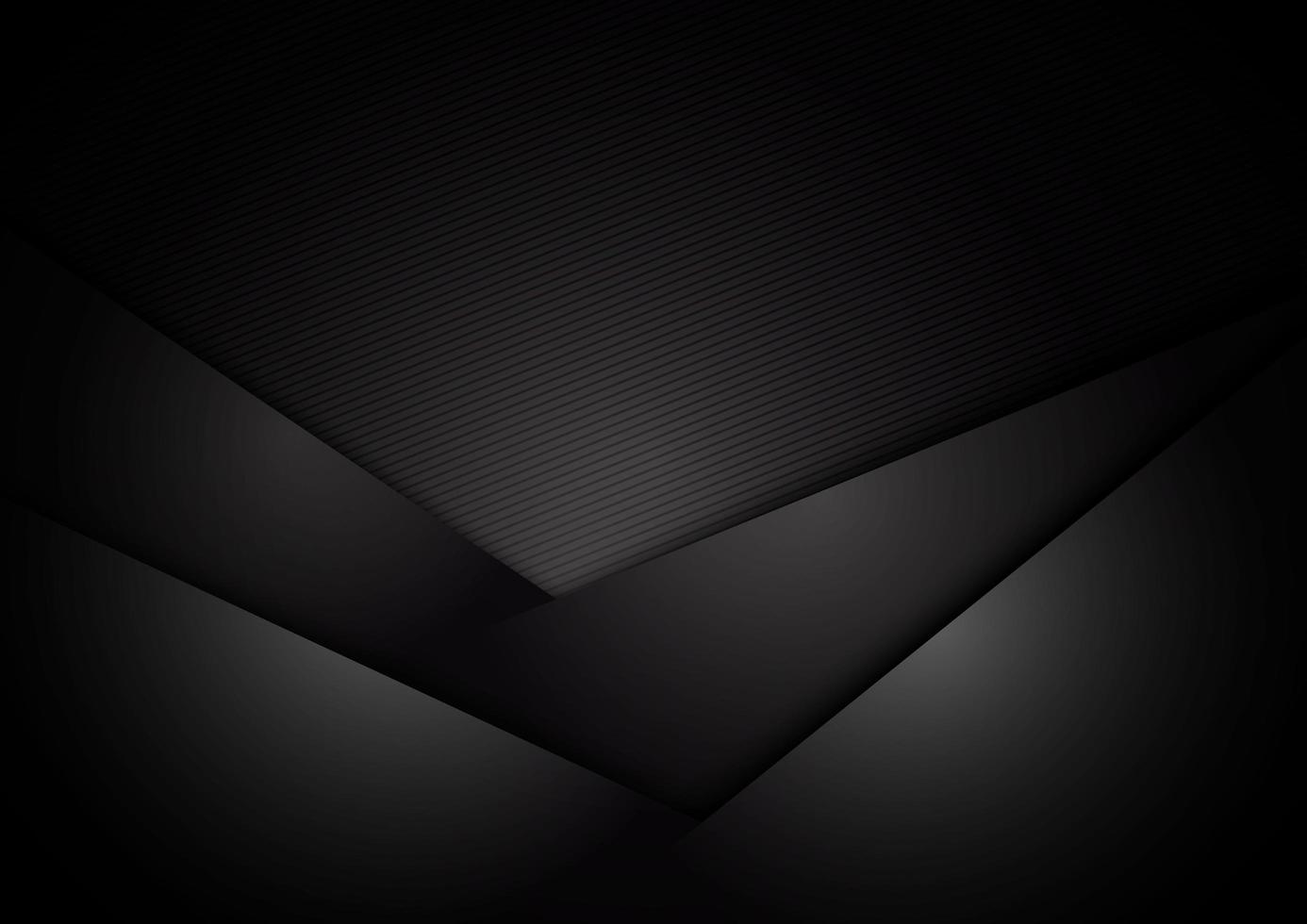 Abstract luxury shiny black and grey triangles layered overlapping background and texture. vector