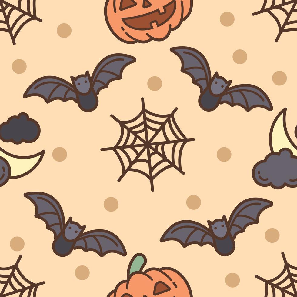 Seamless pattern happy Halloween day vector