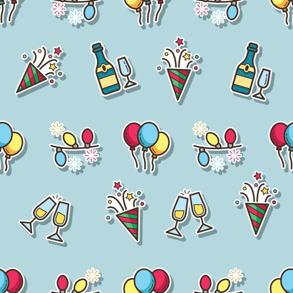 Seamless celebration in Christmas pattern vector