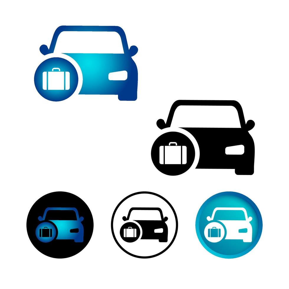 conjunto de iconos de coche de negocios abstracto vector