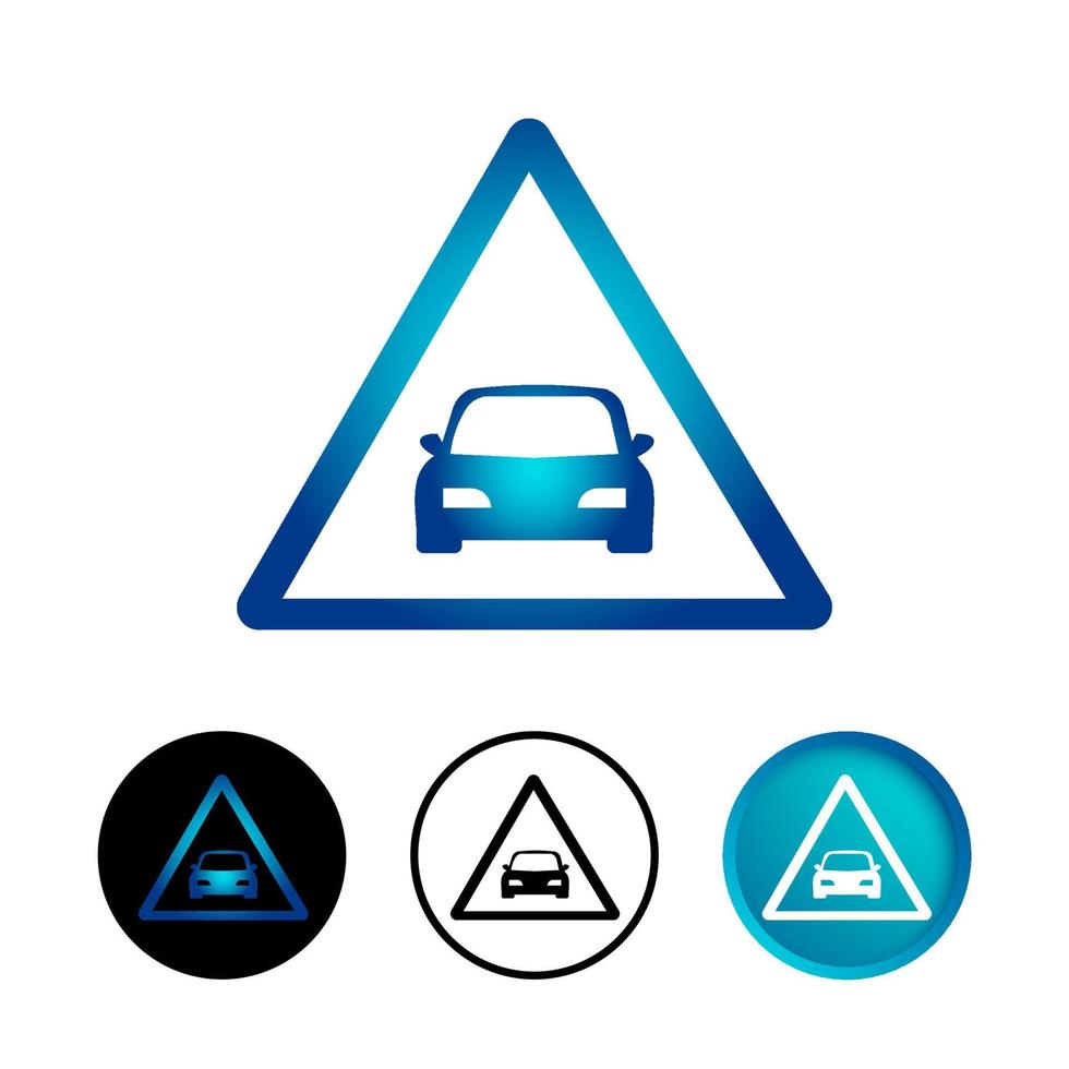 conjunto de iconos de signo de coche abstracto vector