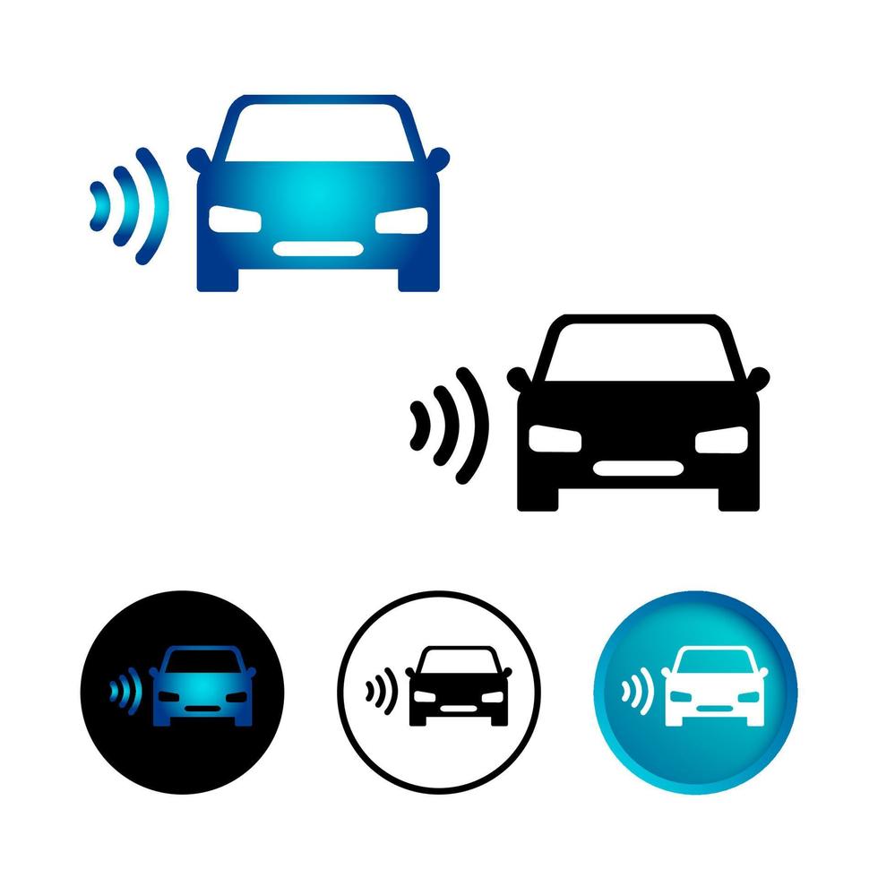 Conjunto de iconos de radar de carretera de velocidad abstracta vector