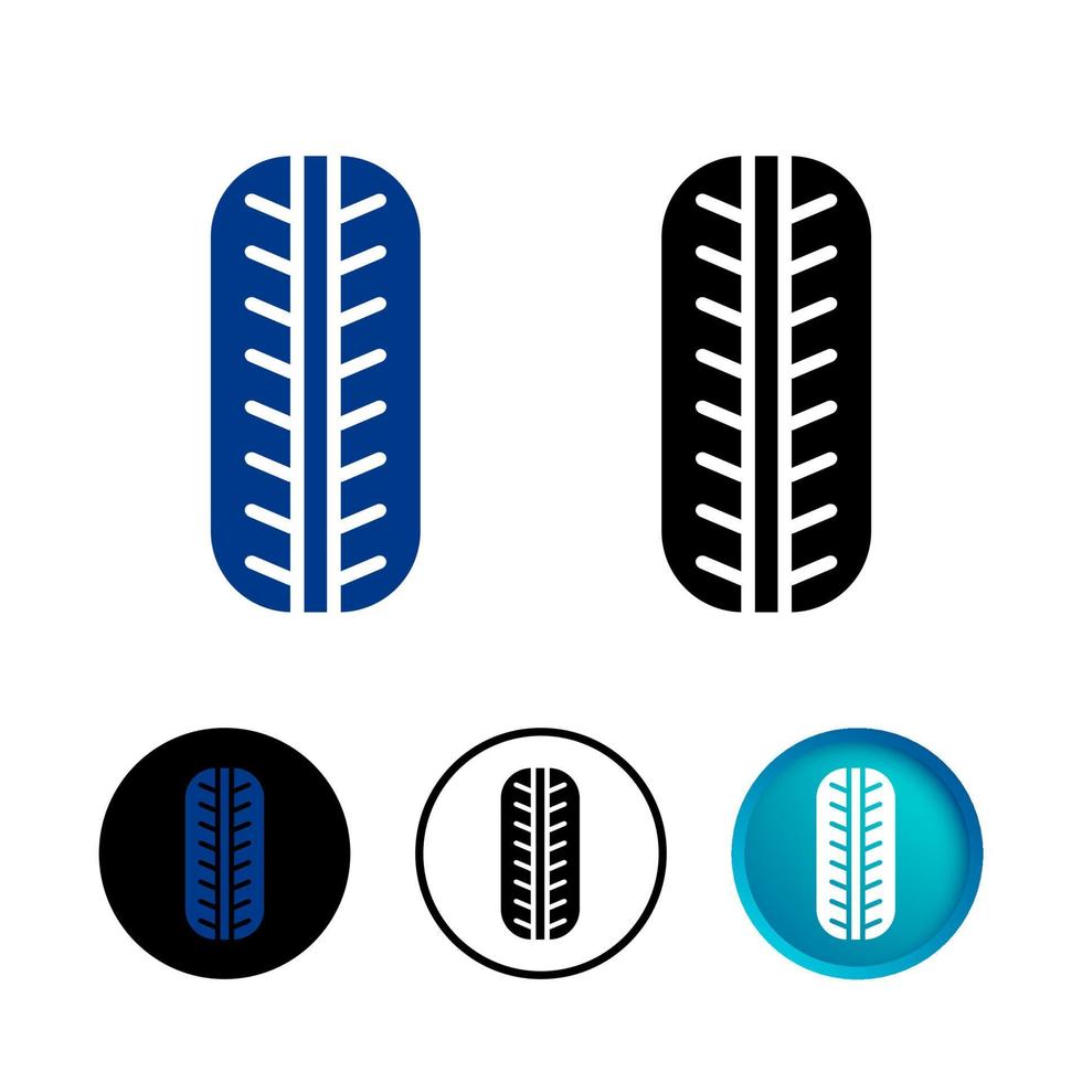 Abstract Front Wheel Icon Set vector