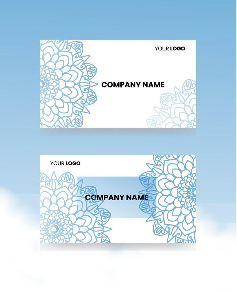 Business Card with mandala vector