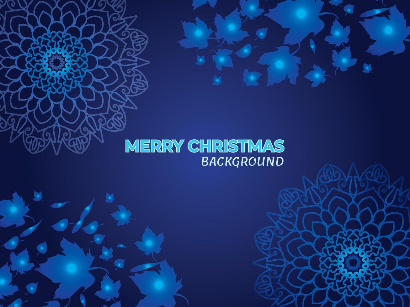 blue christmas background with snowflakes vector