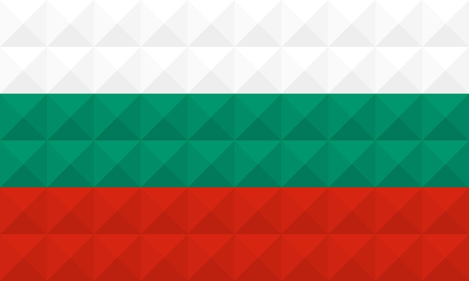 Artistic flag of Bulgaria with geometric wave concept art design vector