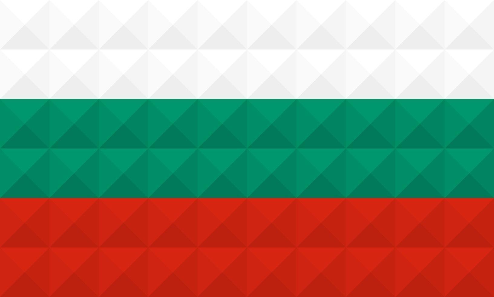 bandera artística de bulgaria con diseño de arte de concepto de onda geométrica vector