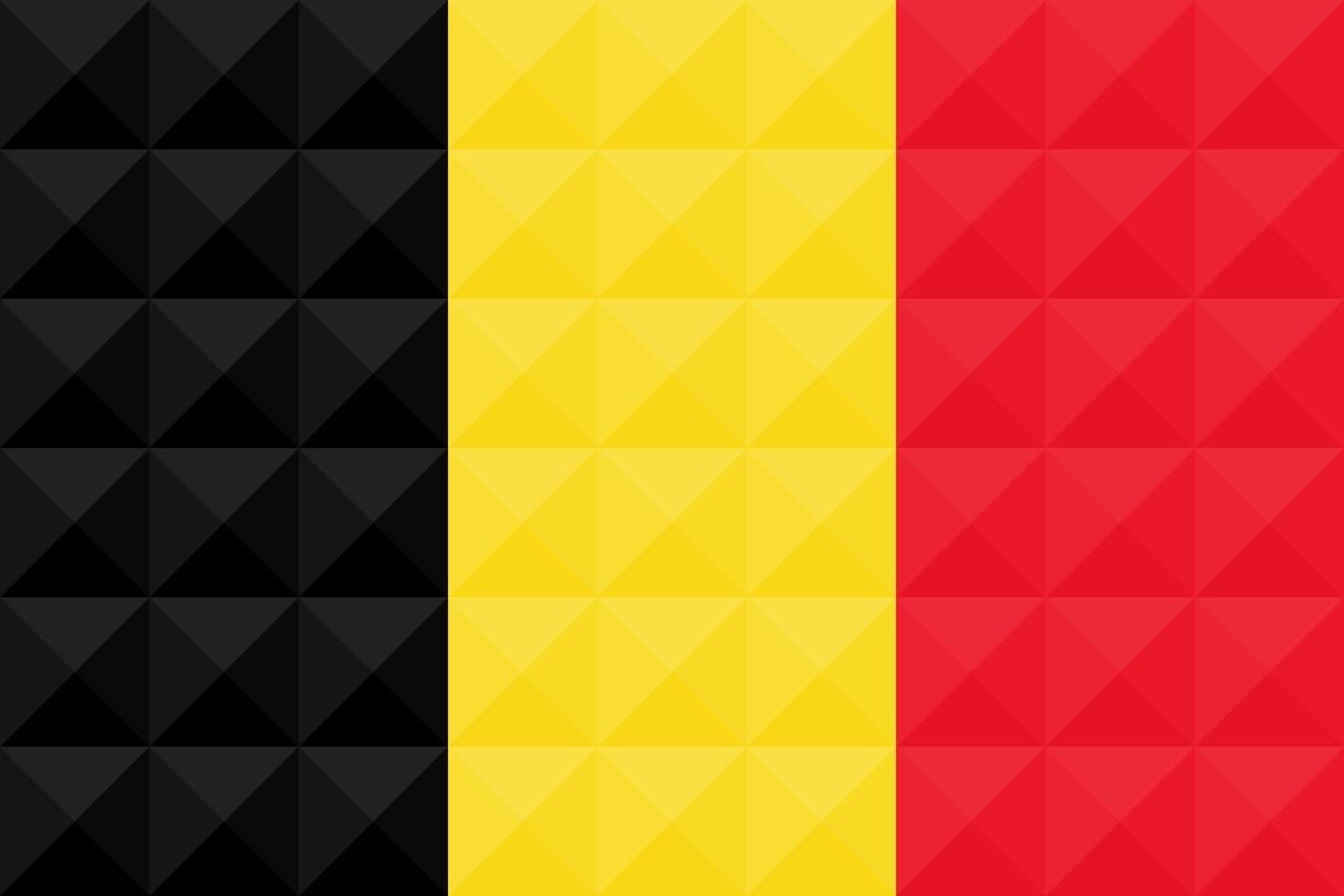 Artistic flag of Belgium with geometric wave concept art design vector