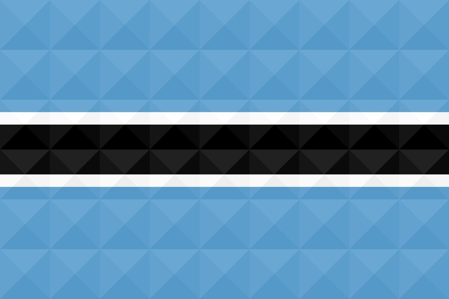 Artistic flag of Botswana with geometric wave concept art design vector