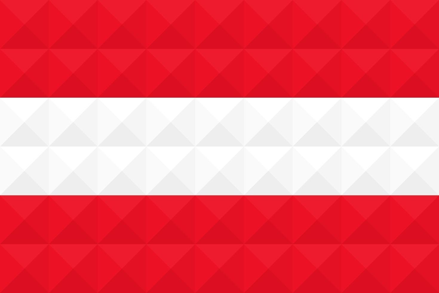 Artistic flag of Austria with geometric wave concept art design vector