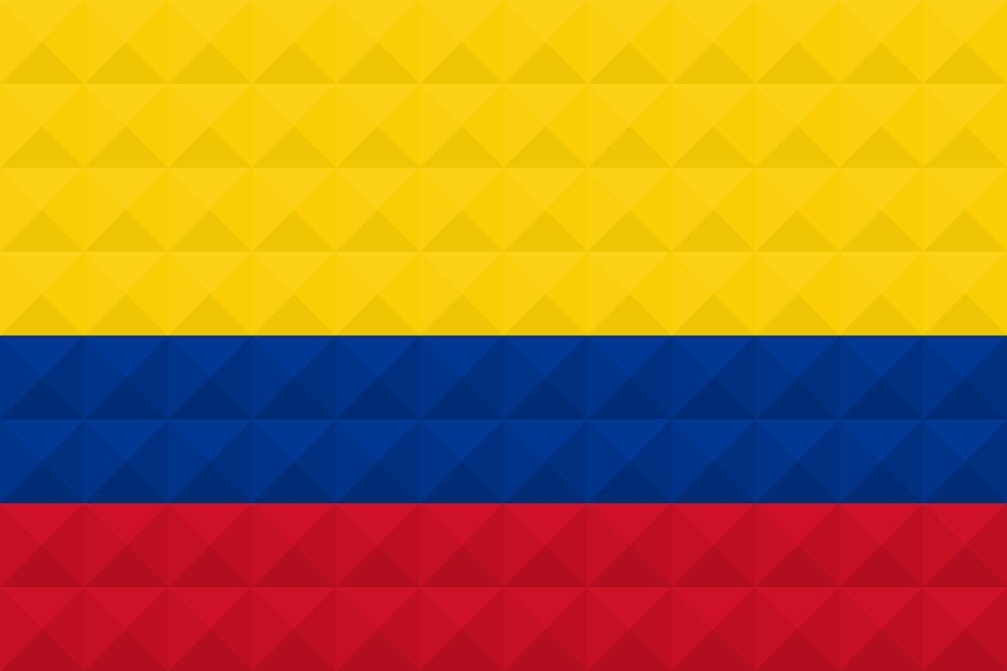 Artistic flag of Colombia with geometric wave concept art design vector