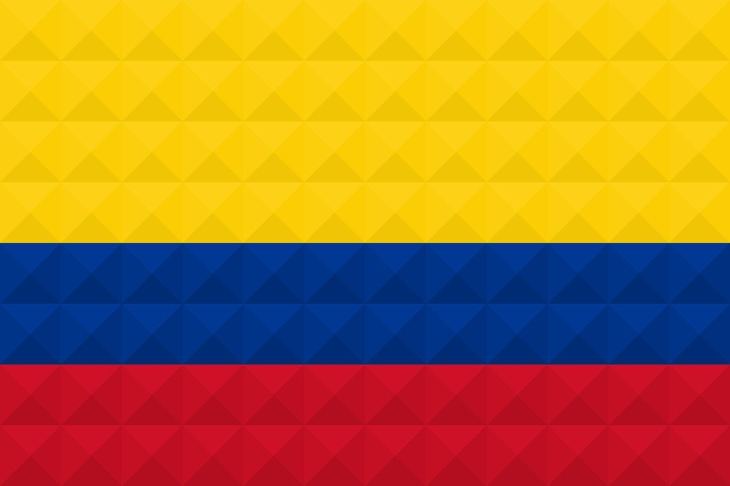 Artistic flag of Colombia with geometric wave concept art design vector