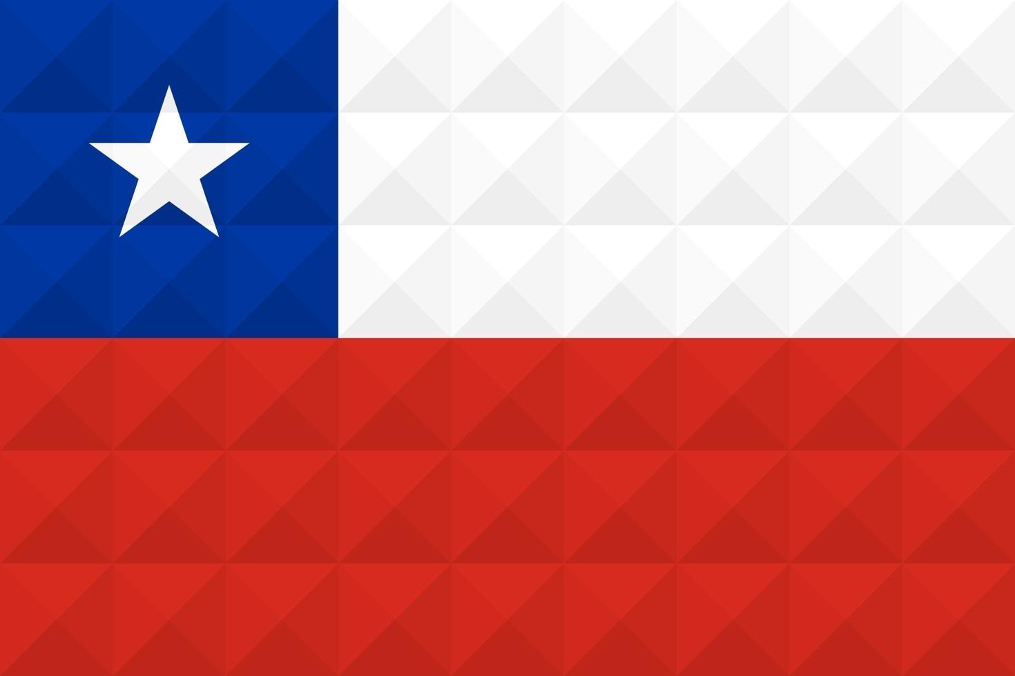 Artistic flag of Chile with geometric wave concept art design vector