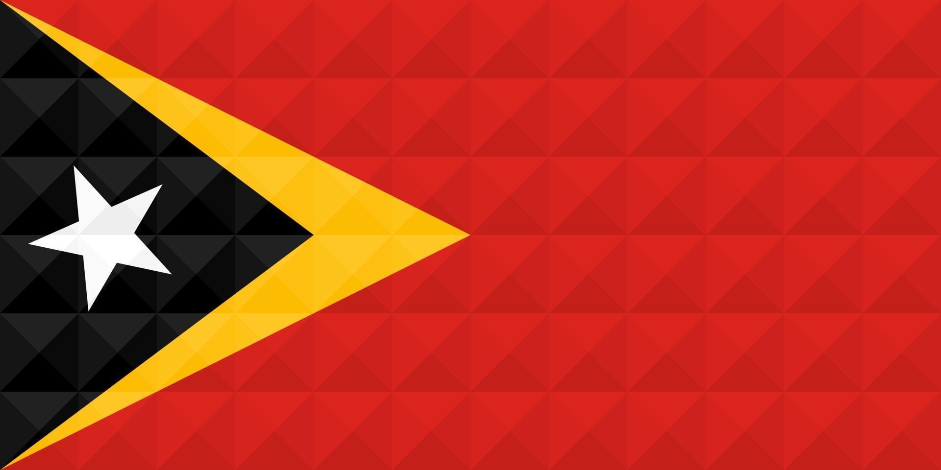 bandera artística de timor oriental con diseño de arte de concepto de onda geométrica vector