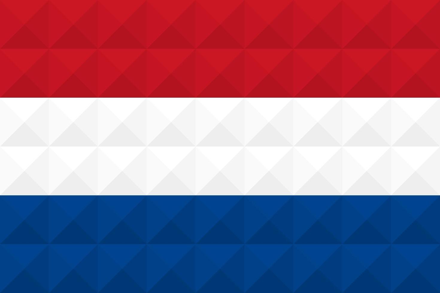 Artistic flag of Netherlands with geometric wave concept art design vector