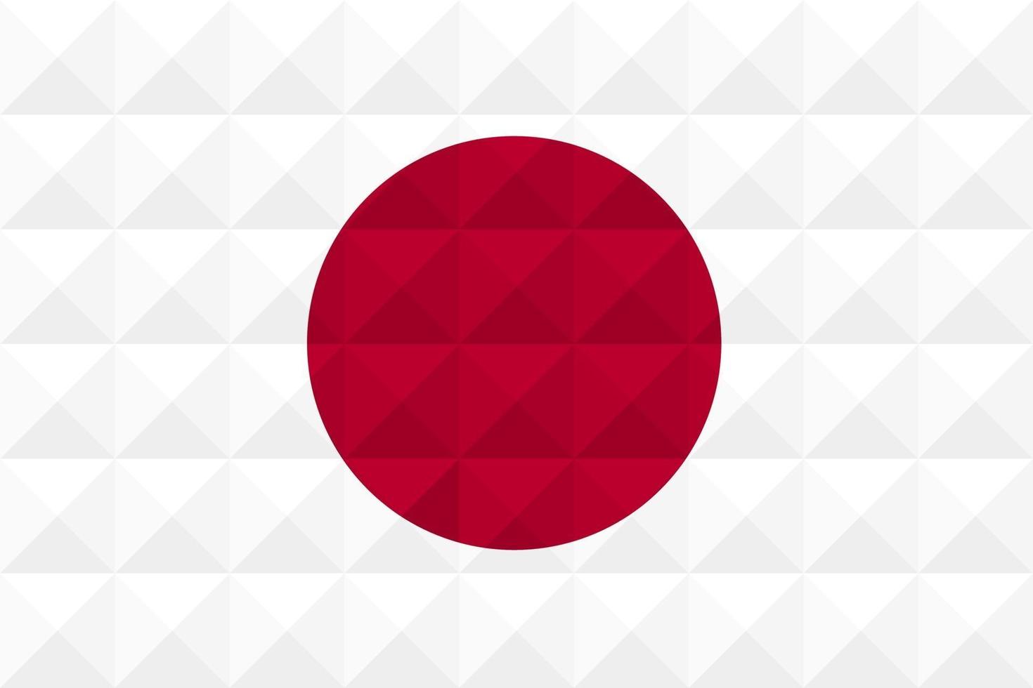 Artistic flag of Japan with geometric wave concept art design vector