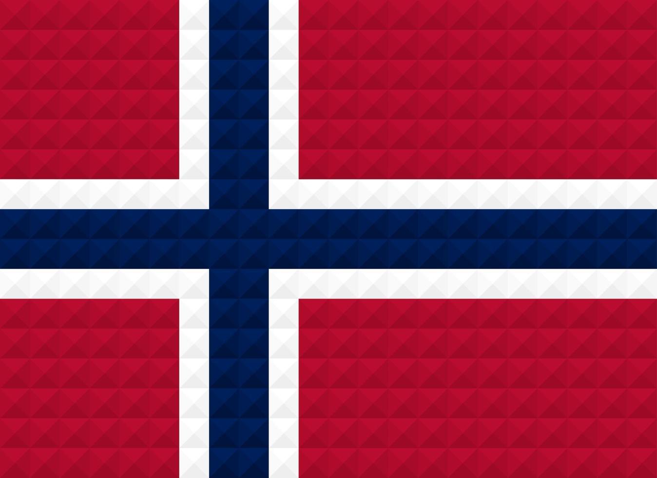 Artistic flag of Norway with geometric wave concept art design vector
