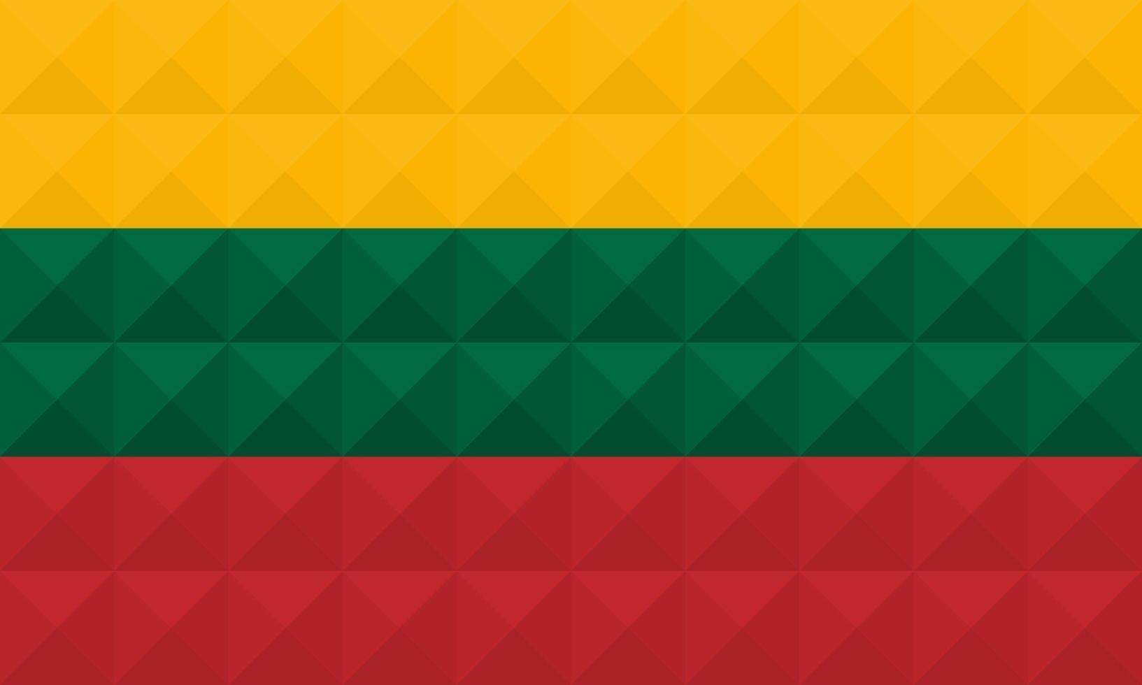 Artistic flag of Lithuania with geometric wave concept art design vector