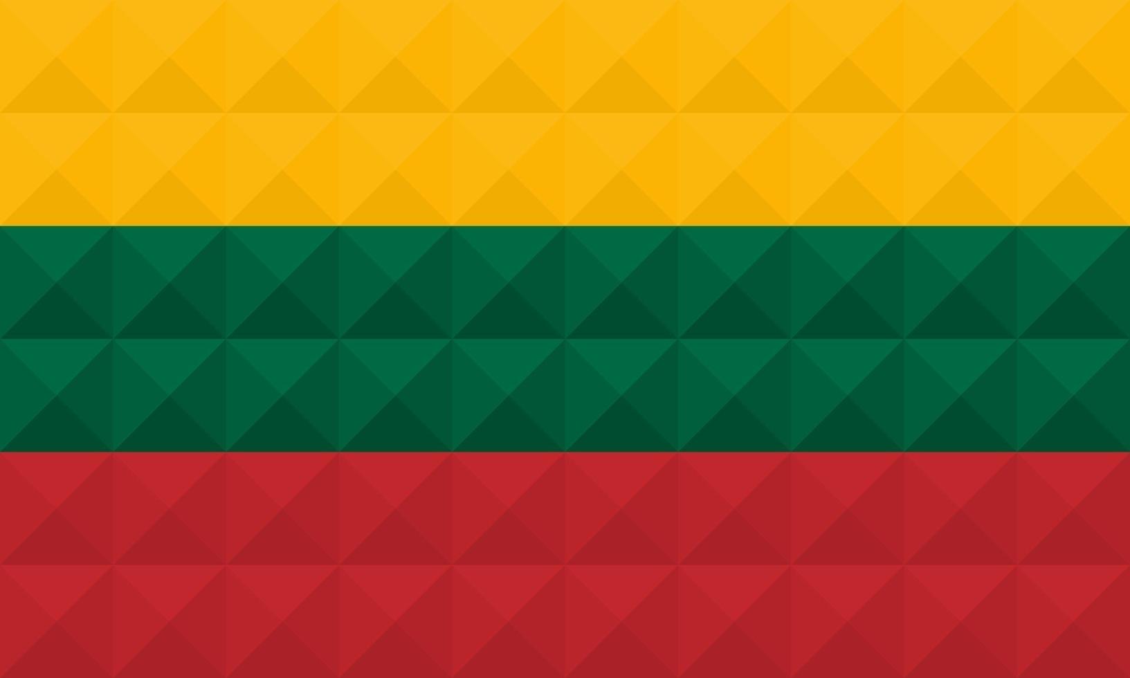 Artistic flag of Lithuania with geometric wave concept art design vector