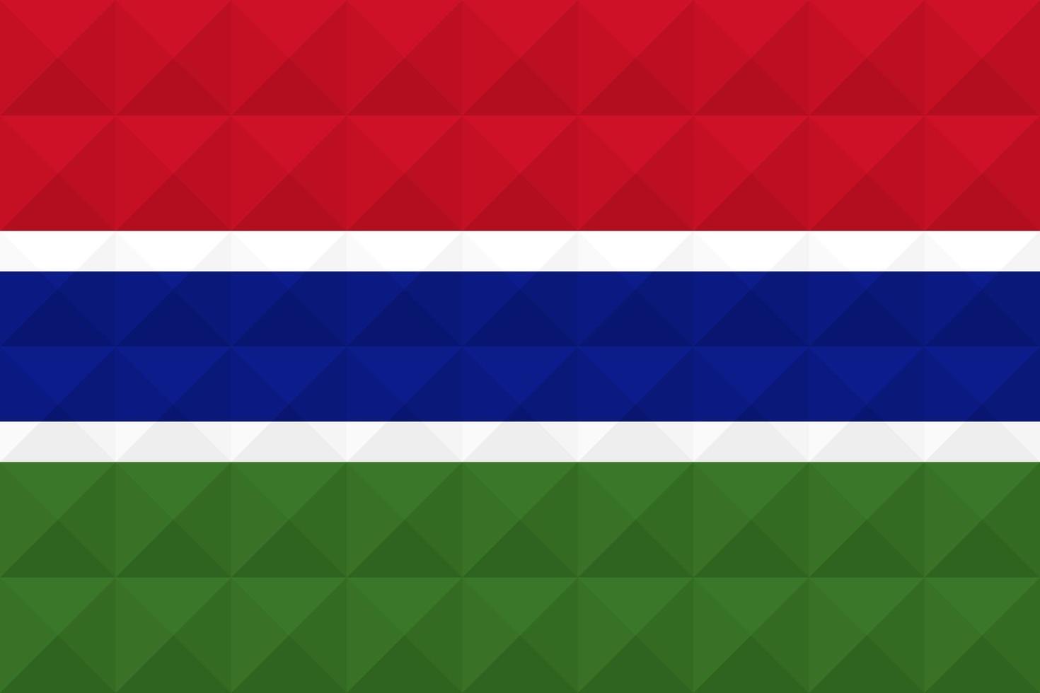 Artistic flag of Gambia with geometric wave concept art design vector