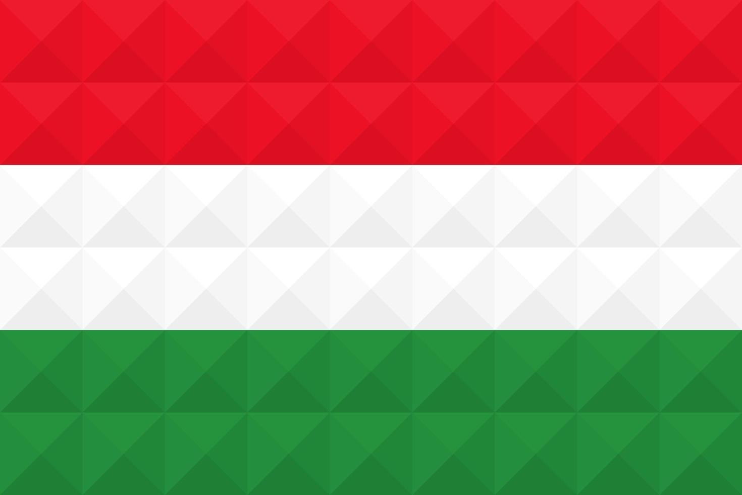 Artistic flag of Hungary with geometric wave concept art design vector