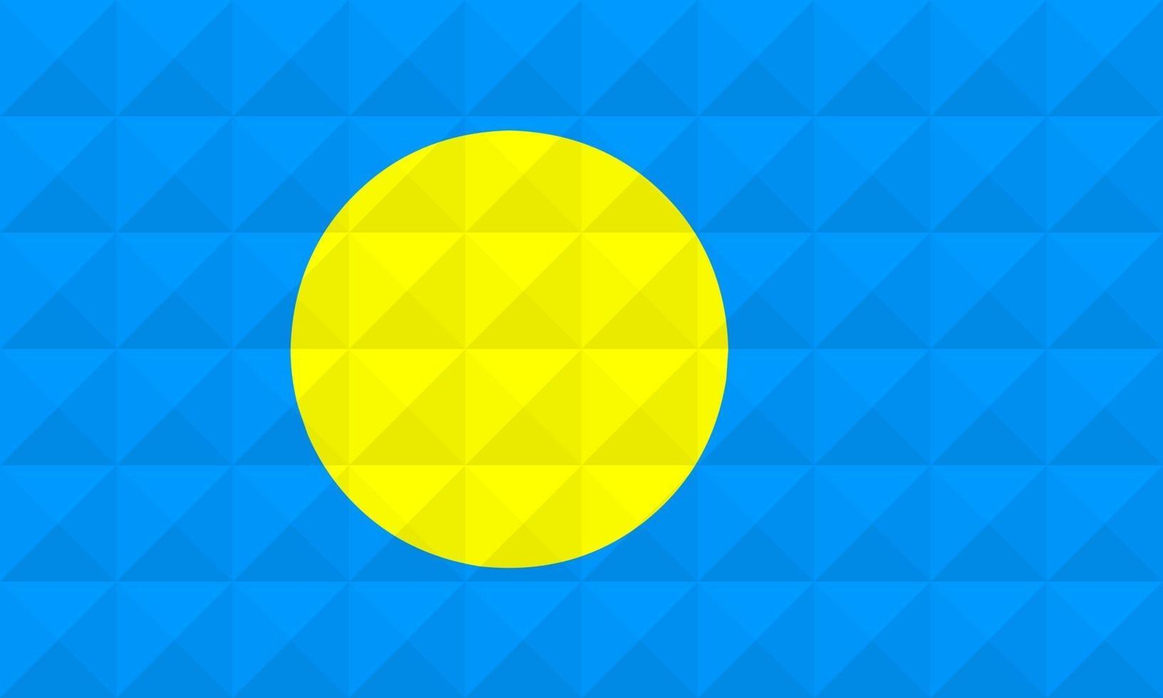 Artistic flag of Palau with geometric wave concept art design vector